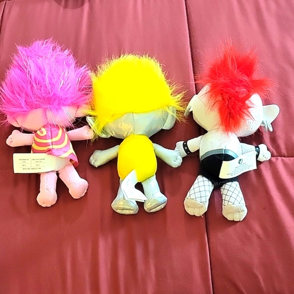 Set Of 3 Dreamworks Trolls from the World Tour Movie Poppy Plush 9" - Picture 3 of 8